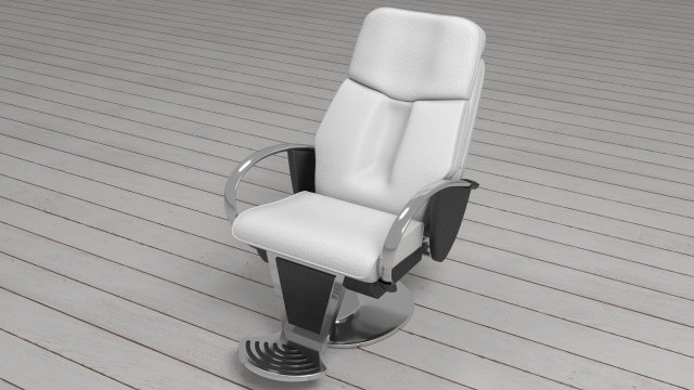 Leather Barber Chair 4K 3D 模型 .c4d .max .obj .3ds .fbx .stl .blend 