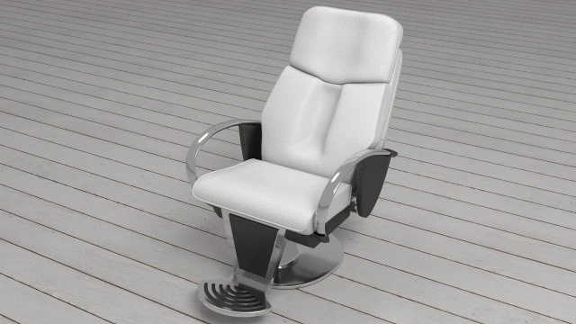 Leather Barber Chair 4K 3D Model .c4d .max .obj .3ds .fbx .stl .blend 