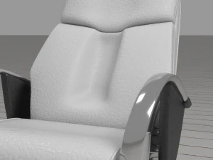 Leather Barber Chair 4K 3D Model