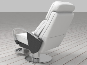 Leather Barber Chair 4K 3D 模型