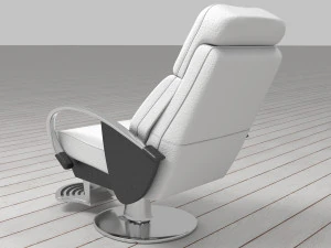 Leather Barber Chair 4K 3D Model