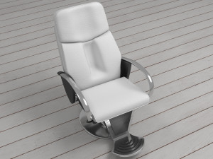 Leather Barber Chair 4K 3D 模型