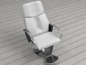 Leather Barber Chair 4K 3D Model