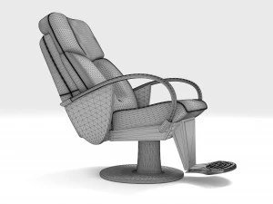 Leather Barber Chair 4K 3D Model