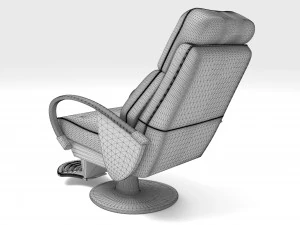 Leather Barber Chair 4K 3D Model