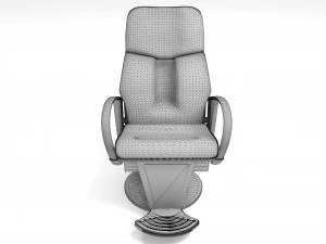 Leather Barber Chair 4K 3D Model