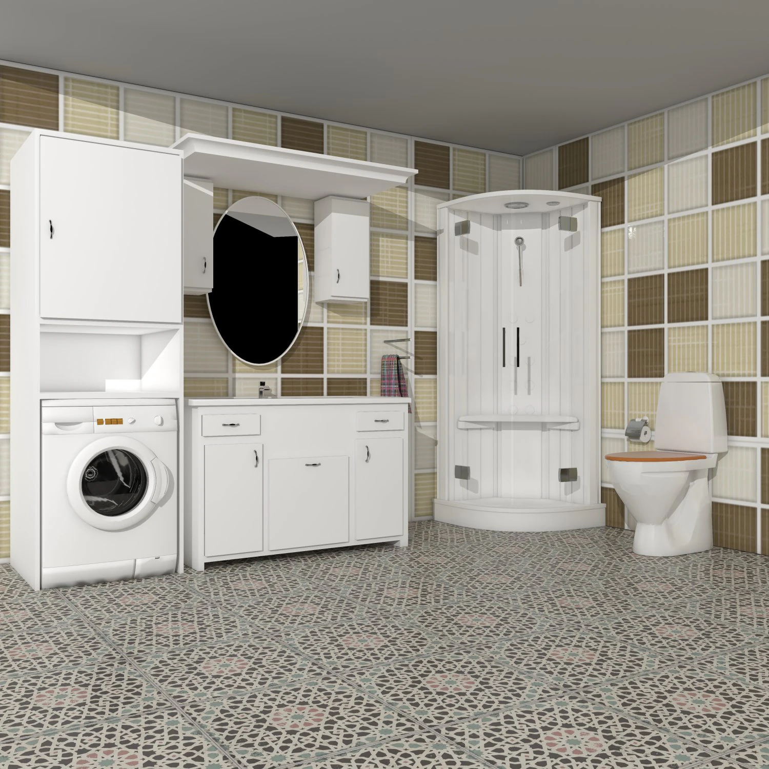 Bathroom 2 3D Model .c4d .max .obj .3ds .fbx .stl .blend