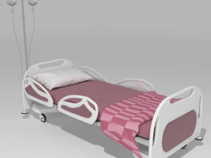 Letto d'ospedale 3 - 4K Modello 3D