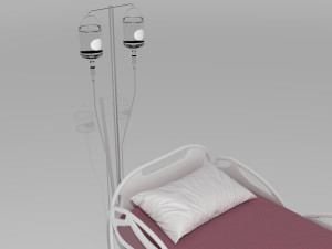 Hospital Bed 3 - 4K Modèle 3D