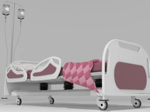 Hospital Bed 3 - 4K 3D Model