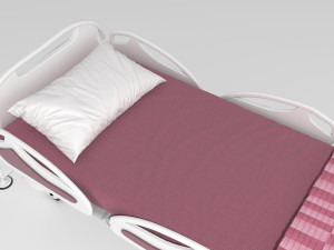 Hospital Bed 3 - 4K Modèle 3D