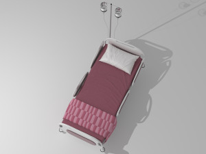Hospital Bed 3 - 4K Modèle 3D
