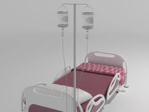 Hospital Bed 3 - 4K 3D Model