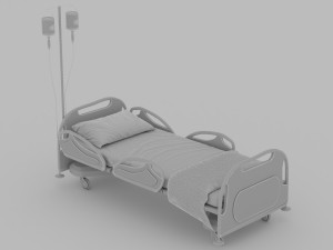 Hospital Bed 3 - 4K Modèle 3D