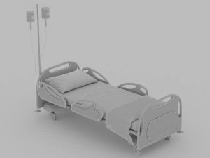 Hospital Bed 3 - 4K 3D Model