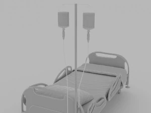 Hospital Bed 3 - 4K 3D Model