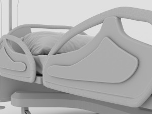 Hospital Bed 3 - 4K Modèle 3D