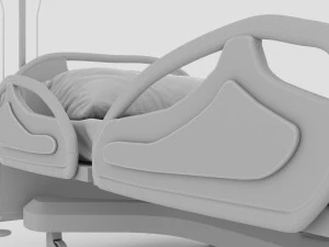 Hospital Bed 3 - 4K 3D Model