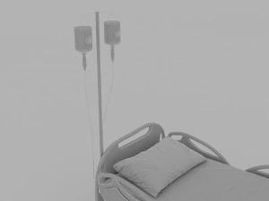 Hospital Bed 3 - 4K 3D Model