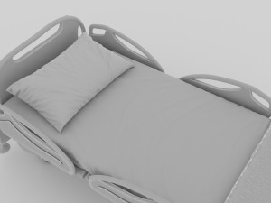 Hospital Bed 3 - 4K Modèle 3D