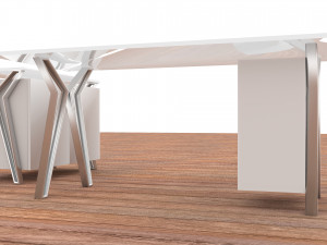 Glass Office Desk 2 - 4K Modelo 3D