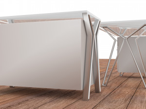 Glass Office Desk 2 - 4K Modelo 3D