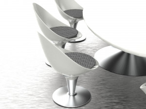 Modern Table Set Model 3D