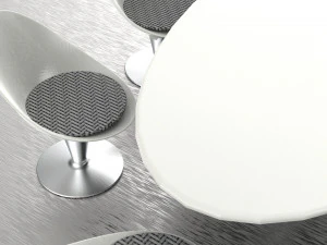 Modern Table Set 3D Model