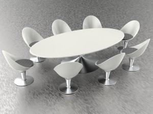 Modern Table Set 3D Модель