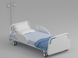 Hospital Bed 4 - 4K 3D Model