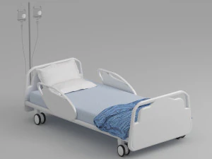 Letto d'ospedale 4 - 4K Modello 3D