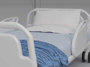 Hospital Bed 4 - 4K Modèle 3D