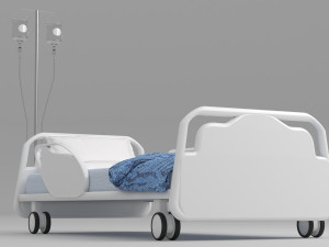 Hospital Bed 4 - 4K Modèle 3D