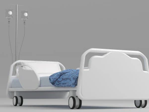 Hospital Bed 4 - 4K 3D Model