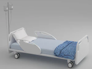 Hospital Bed 4 - 4K 3D Model