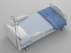 Hospital Bed 4 - 4K 3D Model