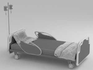 Hospital Bed 4 - 4K Modèle 3D