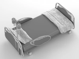 Hospital Bed 4 - 4K 3D Model