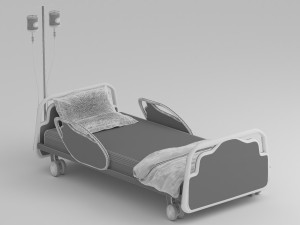 Hospital Bed 4 - 4K Modèle 3D