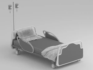Hospital Bed 4 - 4K 3D Model