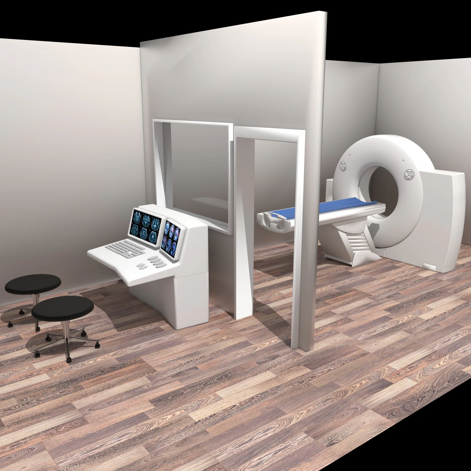 MRI Unit 4K 3D Model .c4d .max .obj .3ds .fbx .stl .blend 