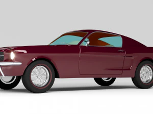 Mustang Fastback 4K 3D Model