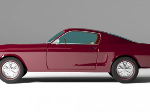 Mustang Fastback 4K 3D Model