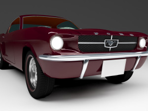 Mustang Fastback 4K 3D Model
