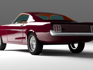 Mustang Fastback 4K 3D Model