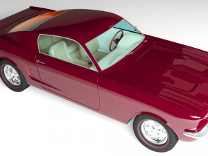 Mustang Fastback 4K 3D Model