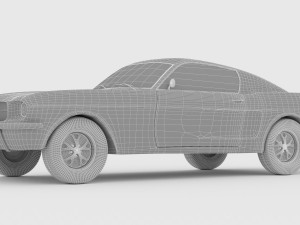 Mustang Fastback 4K 3D Model