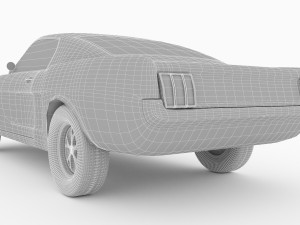 Mustang Fastback 4K 3D Model