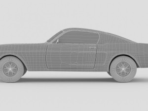 Mustang Fastback 4K 3D Model