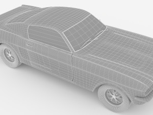 Mustang Fastback 4K 3D Model